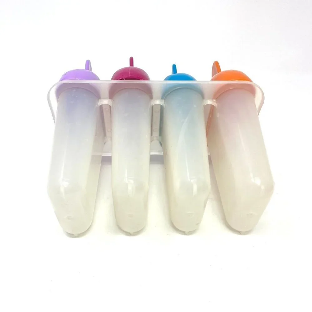 Vintage Ice Cream Popsicle Mold Maker Attached Straw Summer Kids Make At Home